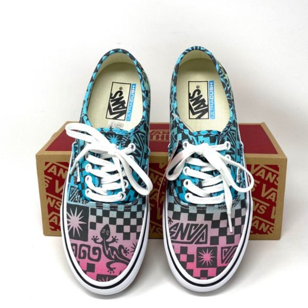 💖MEGA SALE💖Vans SF Tribal Check Multi Blue Canvas Sneakers Women's VN0A3MU642K - Picture 5 of 11